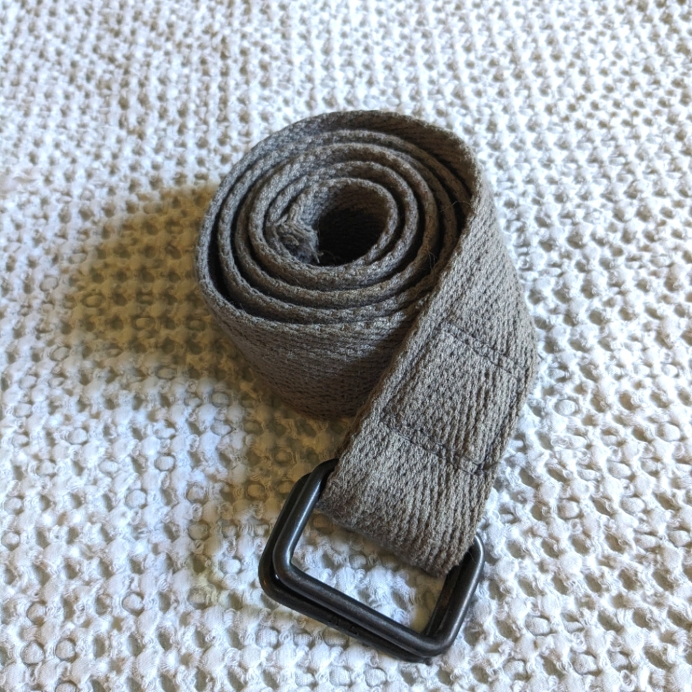 VINTAGE Y2K American Eagle Grey Web Belt